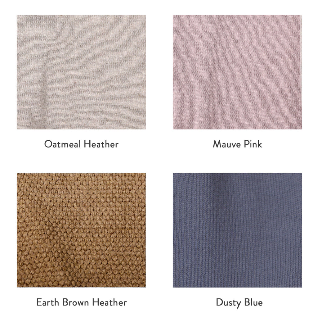 Organic Cotton Sweater Knit Pants - Mauve Pink