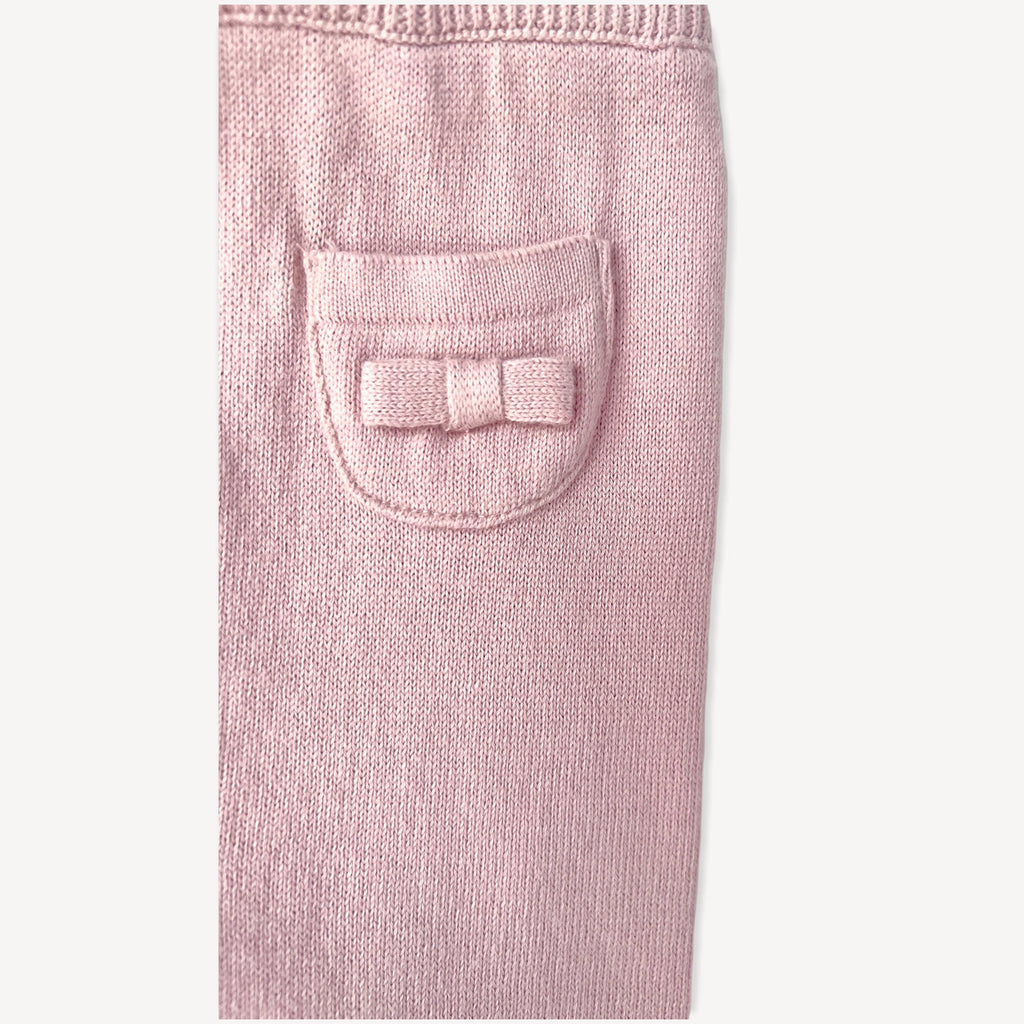 Organic Cotton Sweater Knit Pants - Mauve Pink