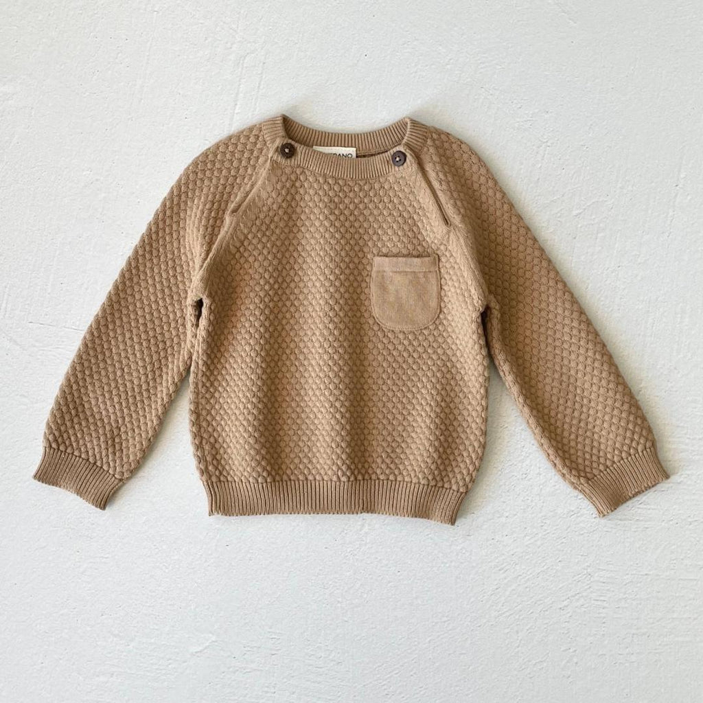 Organic Cotton Raglan Pullover Baby Sweater