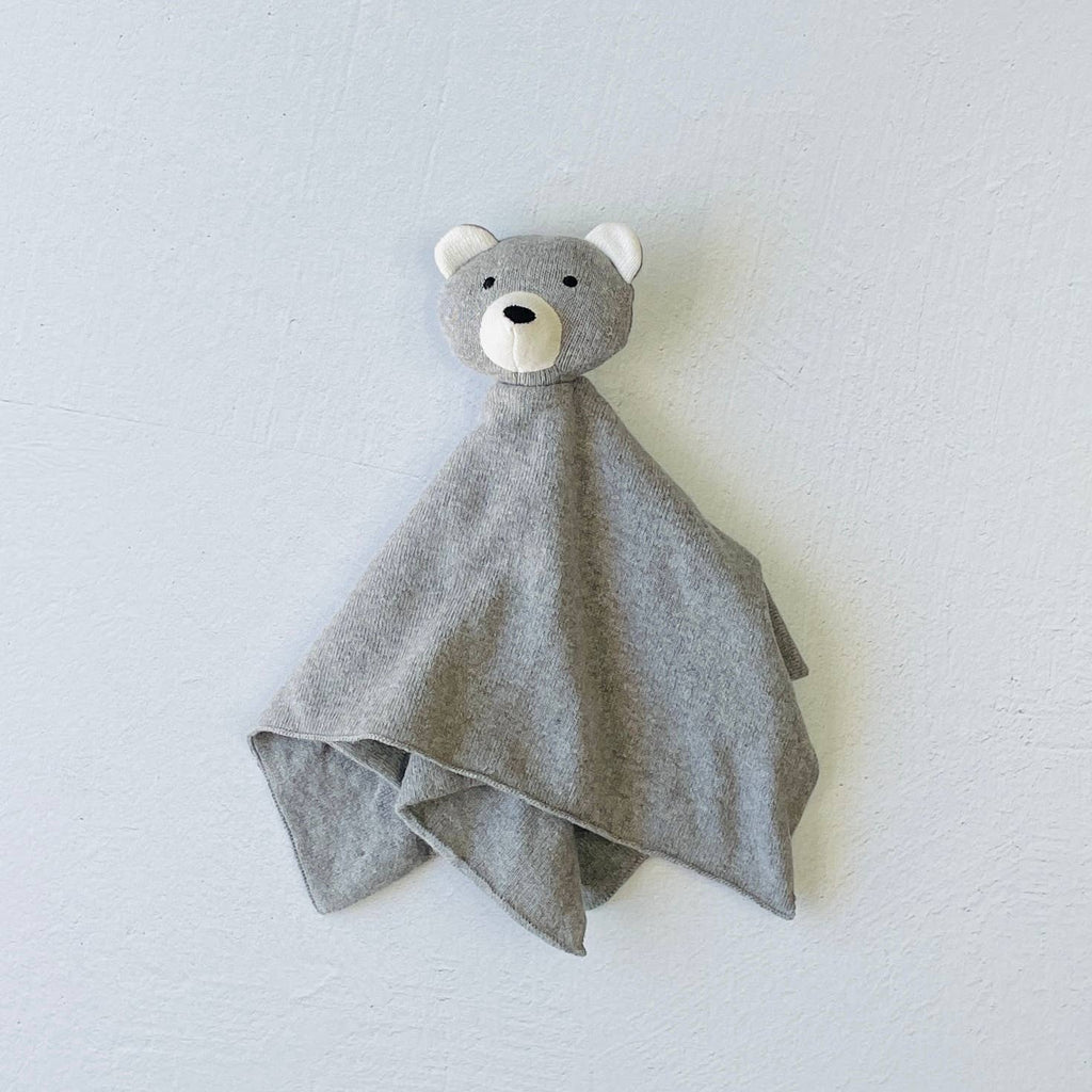 Organic Cotton Baby Lovey Security Blanket - Bear