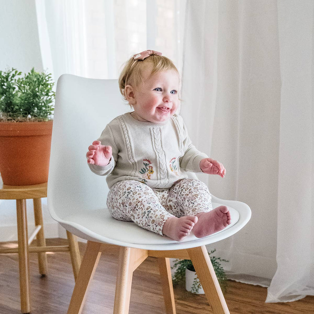 Floral Organic Cotton Jersey Knit Leggings