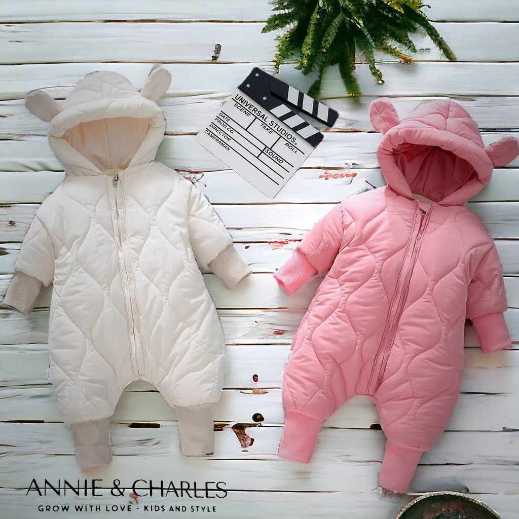 Annie & Charles® Winter Hooded Snow Baby Jumpsuit