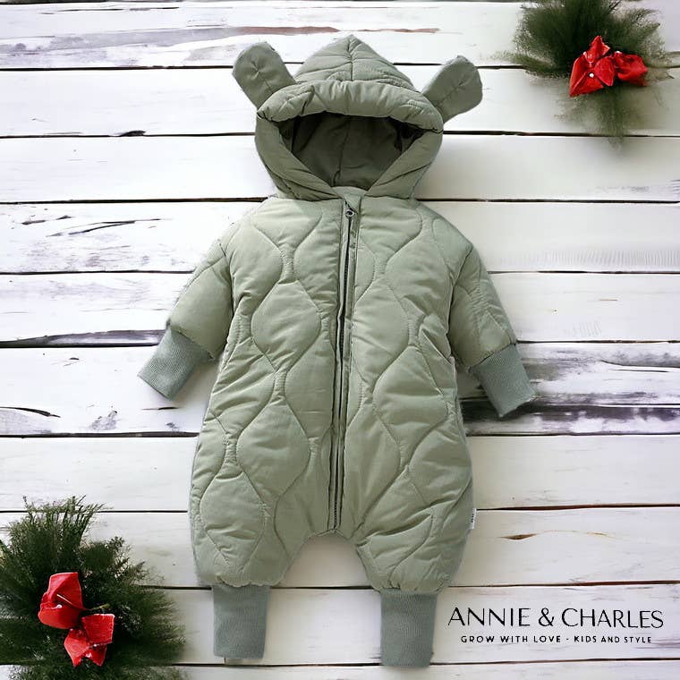 Annie & Charles® Winter Hooded Snow Baby Jumpsuit