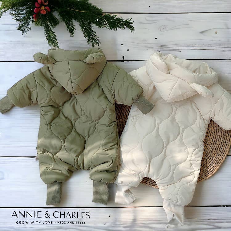 Annie & Charles® Winter Hooded Snow Baby Jumpsuit
