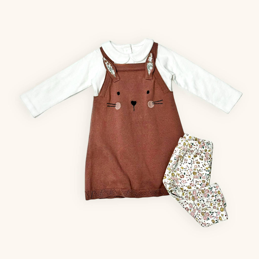 Floral Organic Cotton Jersey Knit Leggings