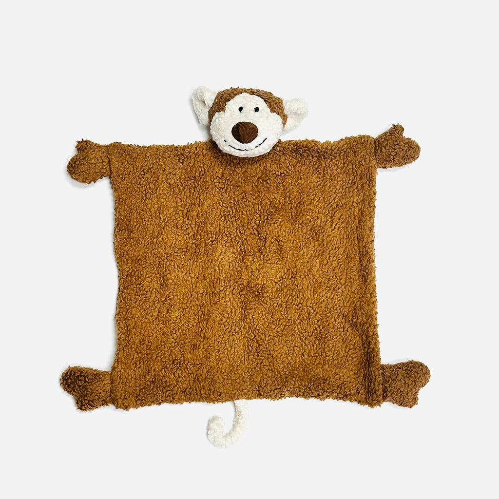 Monkey Organic Cotton Sherpa Fleece Security Blanket