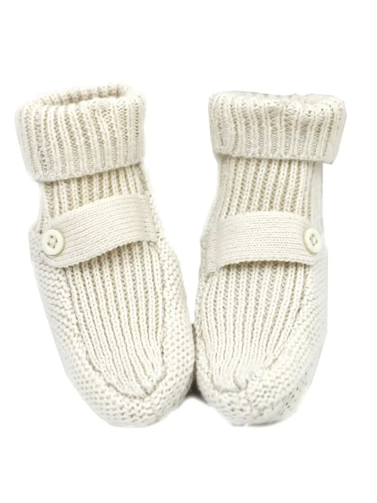 Organic Cotton Sweater Knit Baby Booties