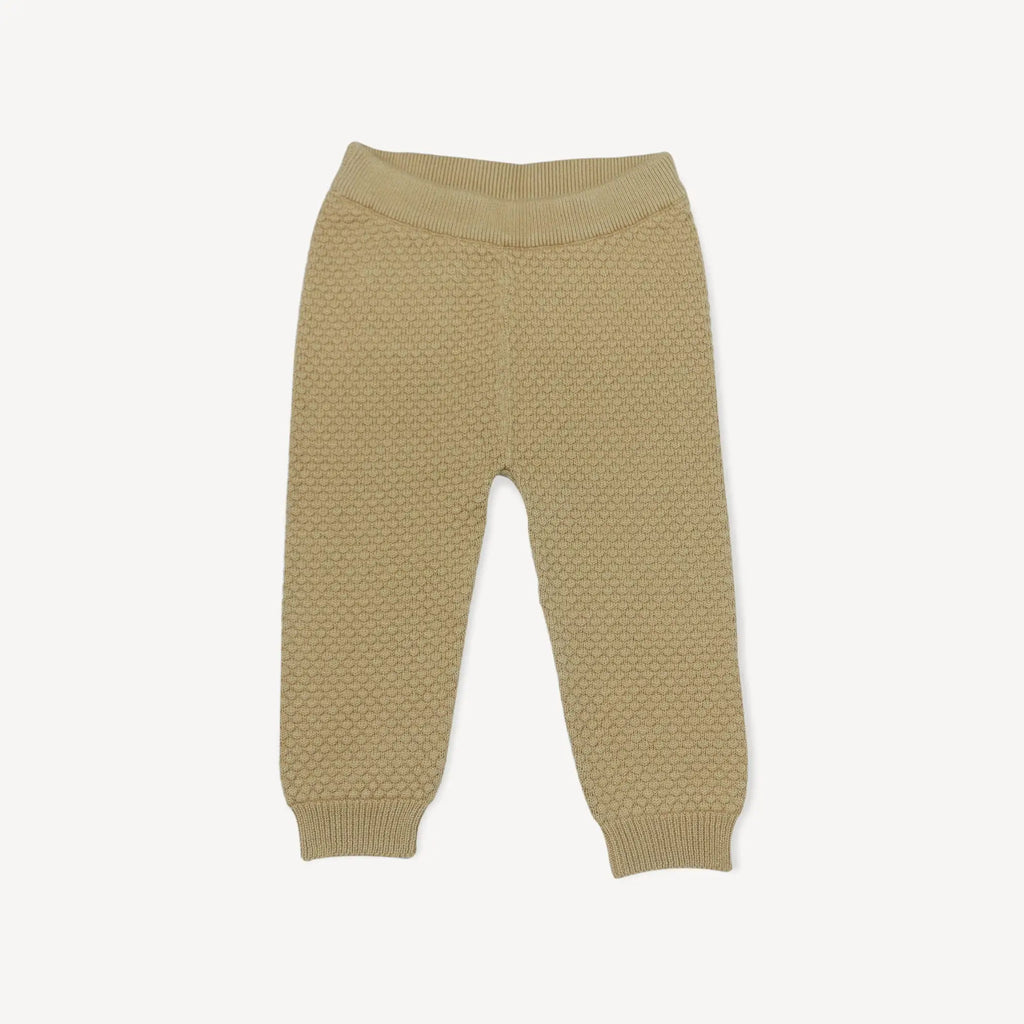 Sweater Knit Organic Cotton Pants - Earth Brown