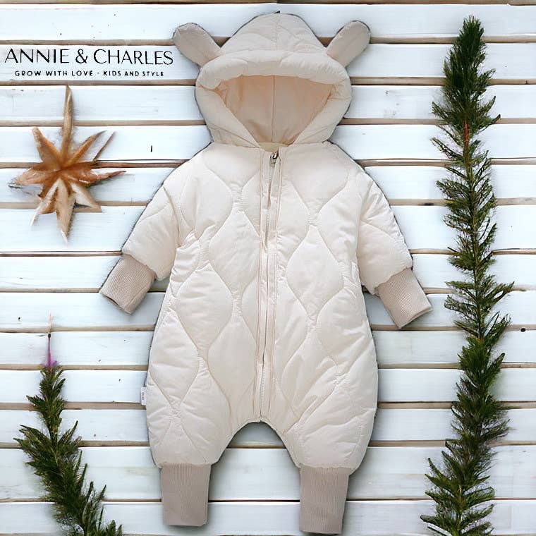 Annie & Charles® Winter Hooded Snow Baby Jumpsuit