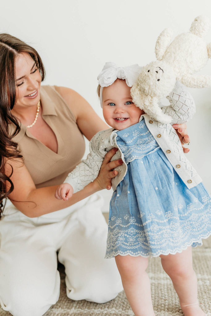 Jojo Lil Bunny Sherpa Knit Stuffed Animal Plush Toy