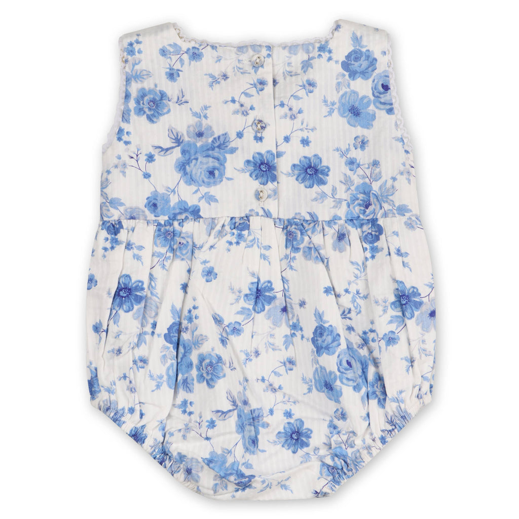 Capri Seersucker Baby Bubble Romper + Headband (Organic)