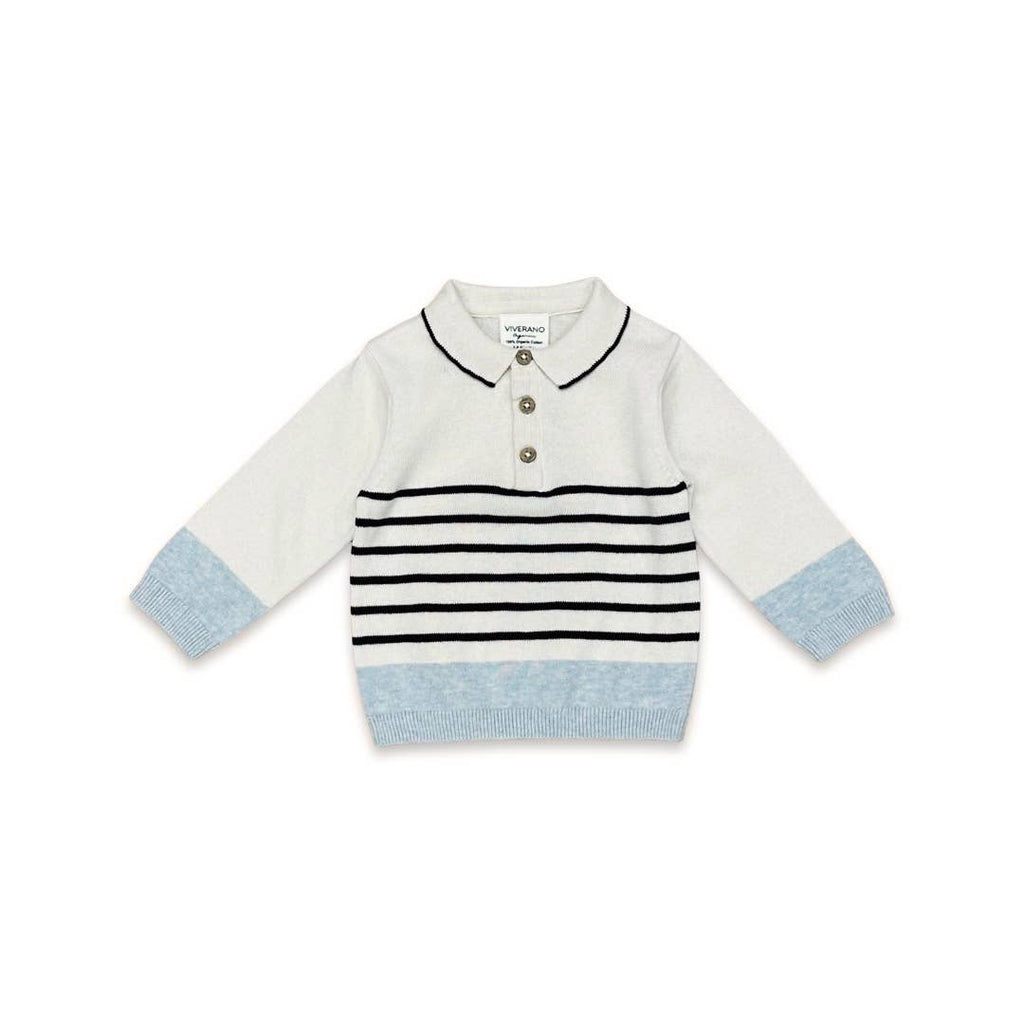 Stripe Sweater Knit Organic Cotton Baby Pullover & Pant Set