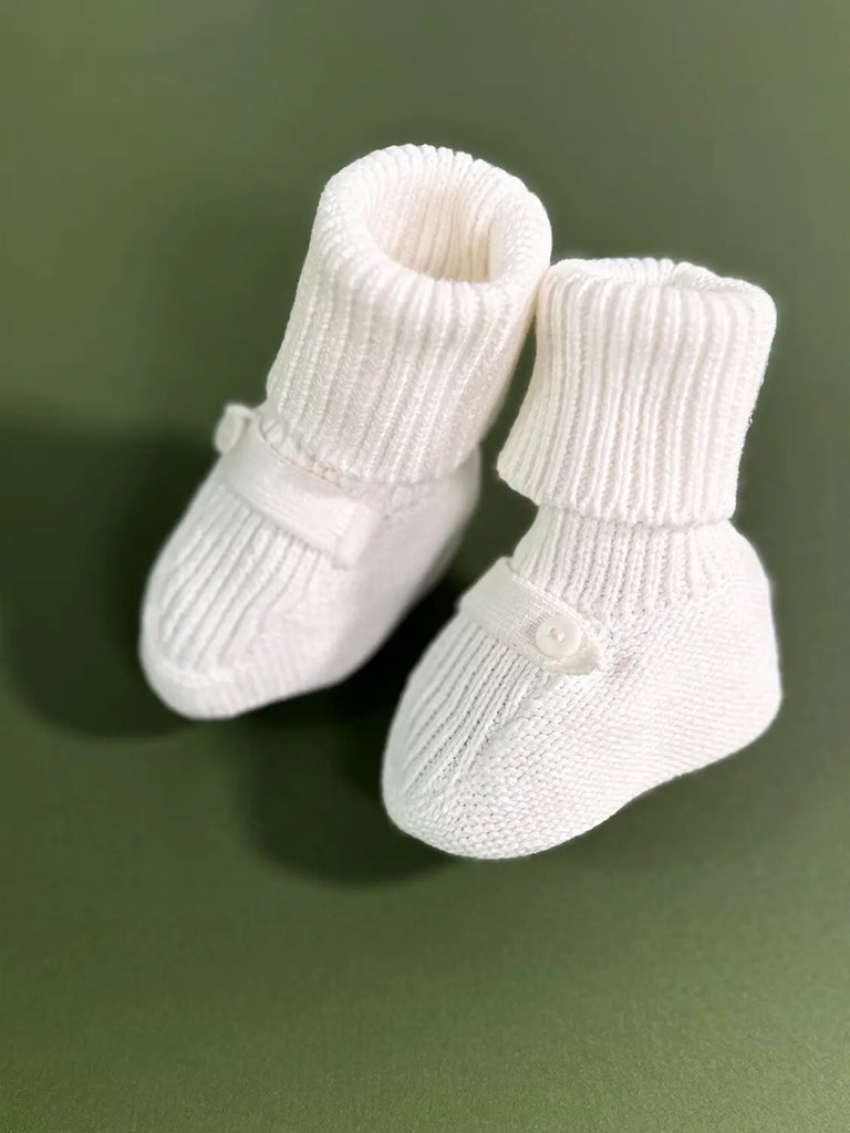 Organic Cotton Sweater Knit Baby Booties