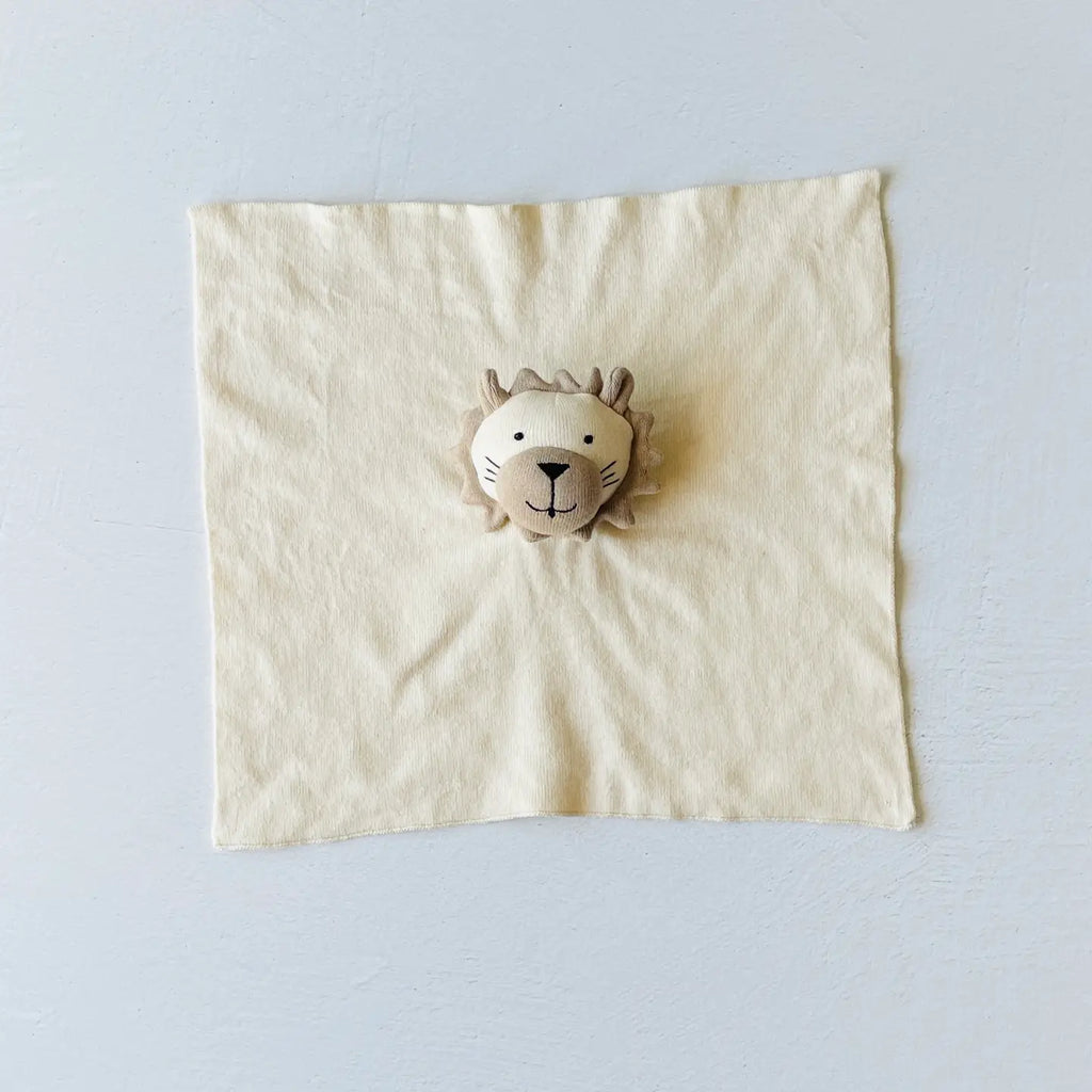 Lion Organic Cotton Sweater Knit Security Blanket