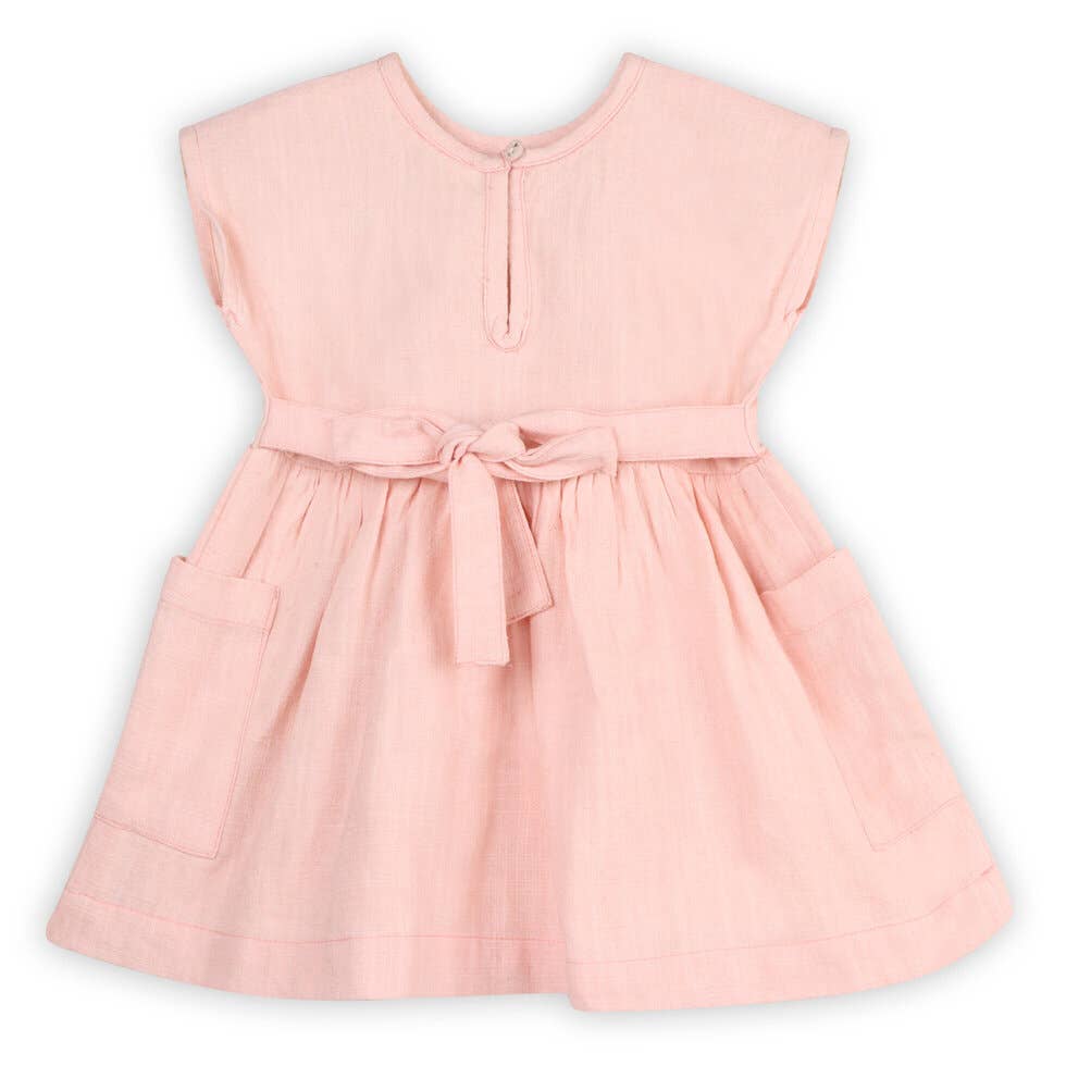 Alicia Embroidered Daisy Baby Dress with Bloomer