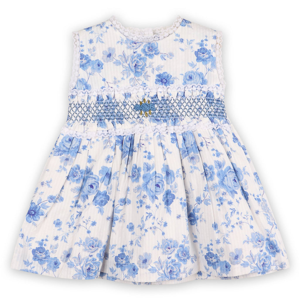 Ellison Rose Floral Smocked Baby Dress with Bloomer