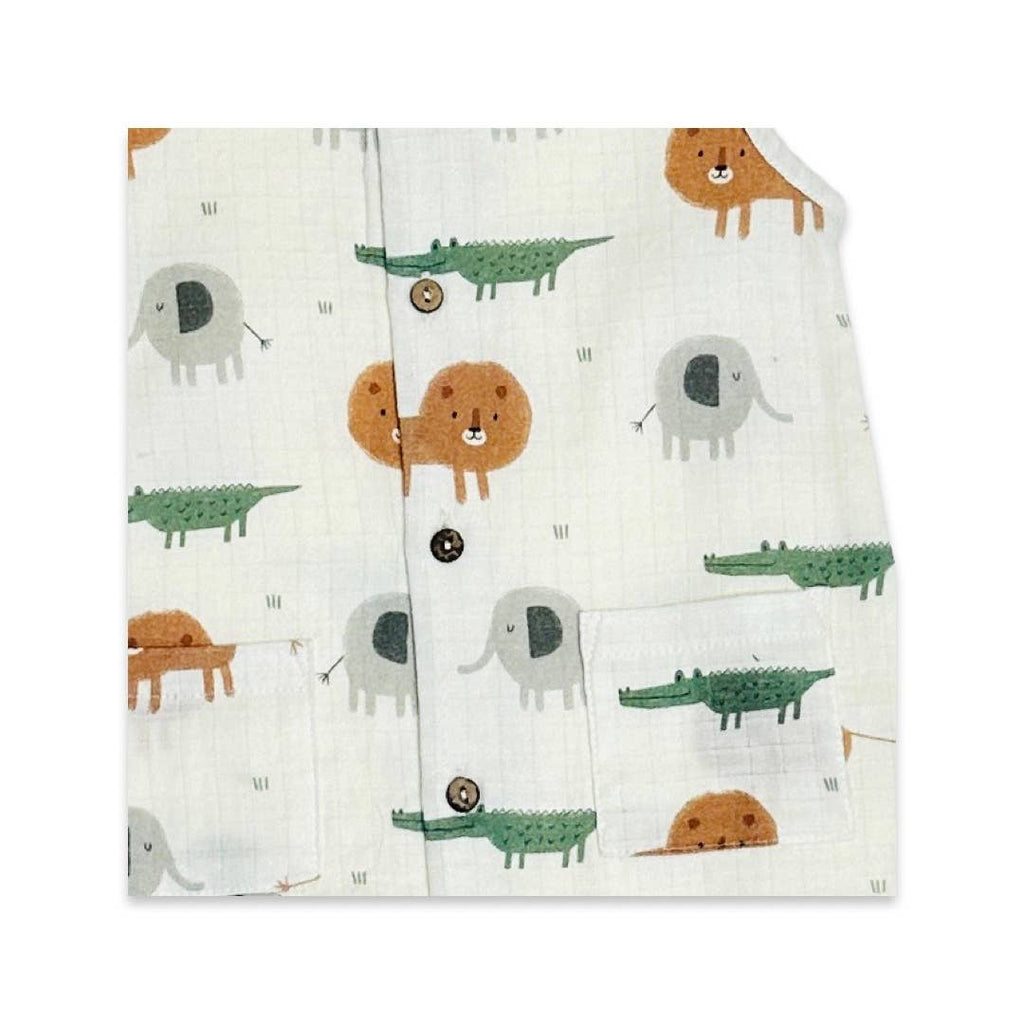 Savannah Sleeveless Button Organic Cotton Jumpsuit