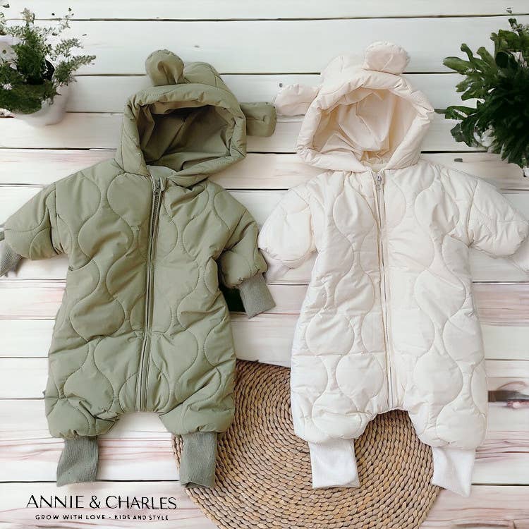 Annie & Charles® Winter Hooded Snow Baby Jumpsuit