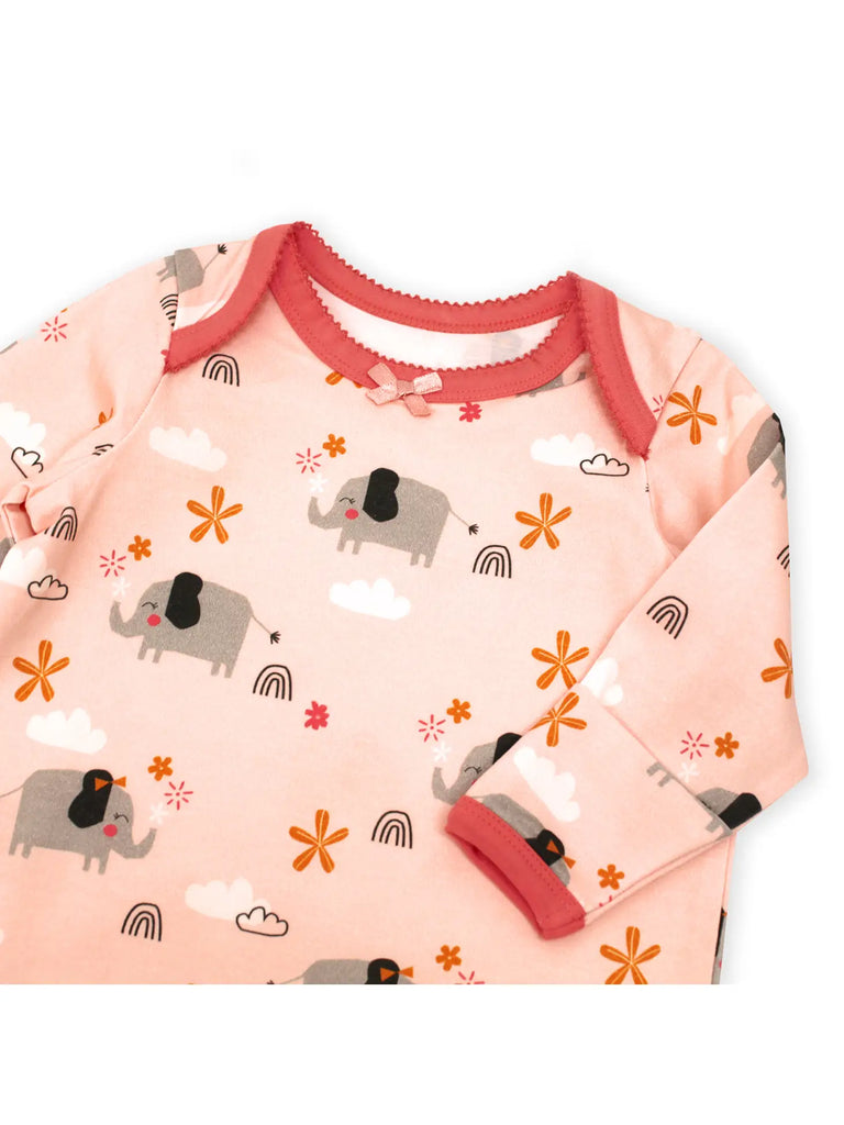 Elephant Organic Cotton Kimono Sleep Gown