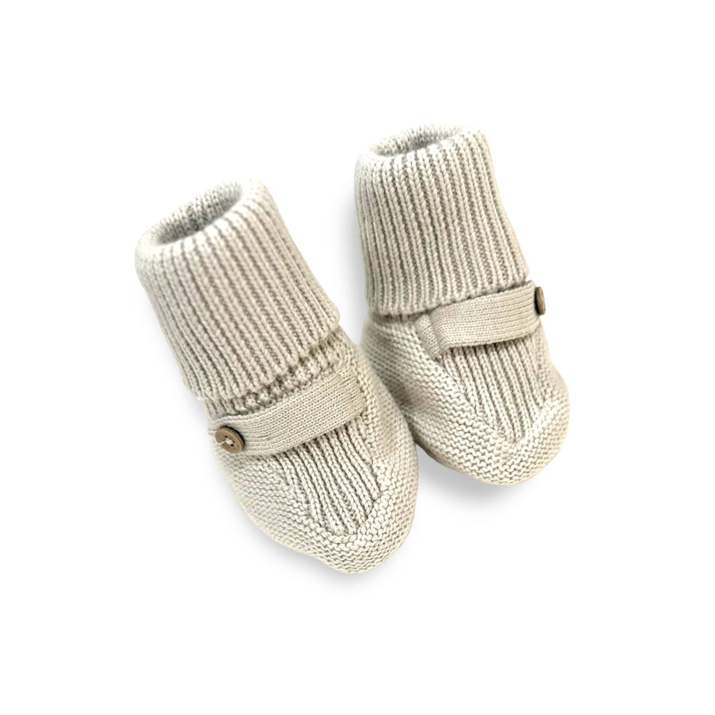 Classic Sweater Knit Organic Cotton Baby Booties