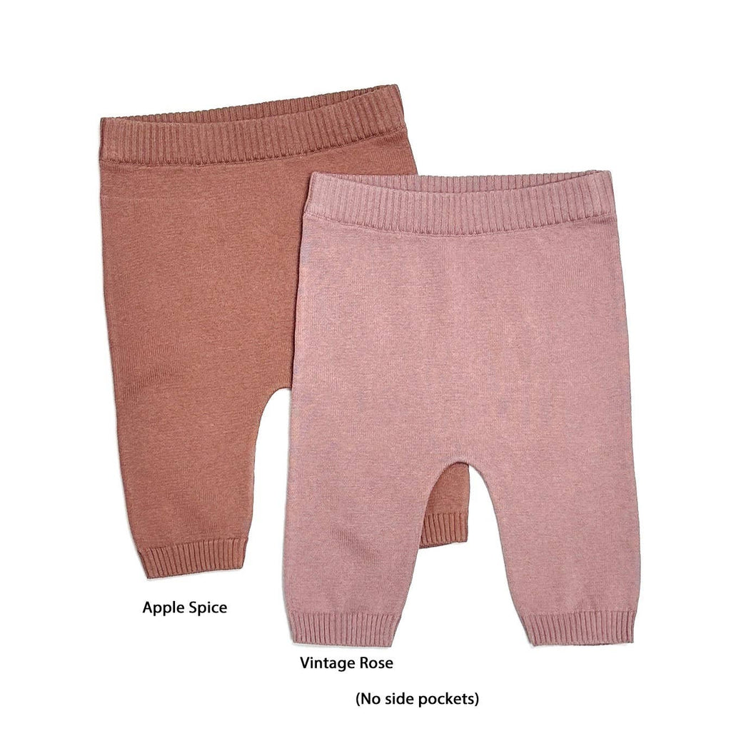Baby Sweater Knit Pants - Vintage Rose