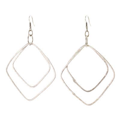 Double Square Drop Earring