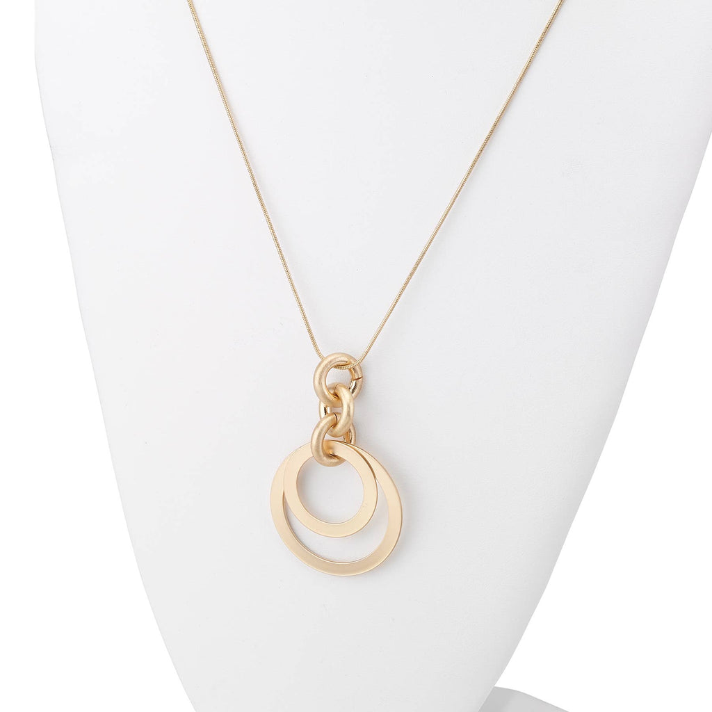 Gold Rings on Snake Chain