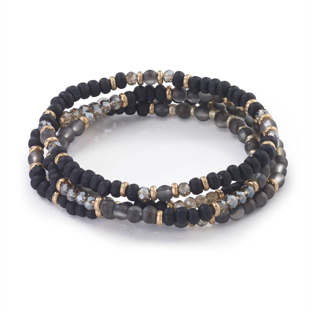 Four-Strand Elastic Beaded Bracelet
