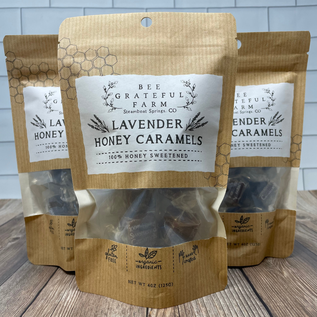 Lavender Honey Caramels-100% Honey Sweetened
