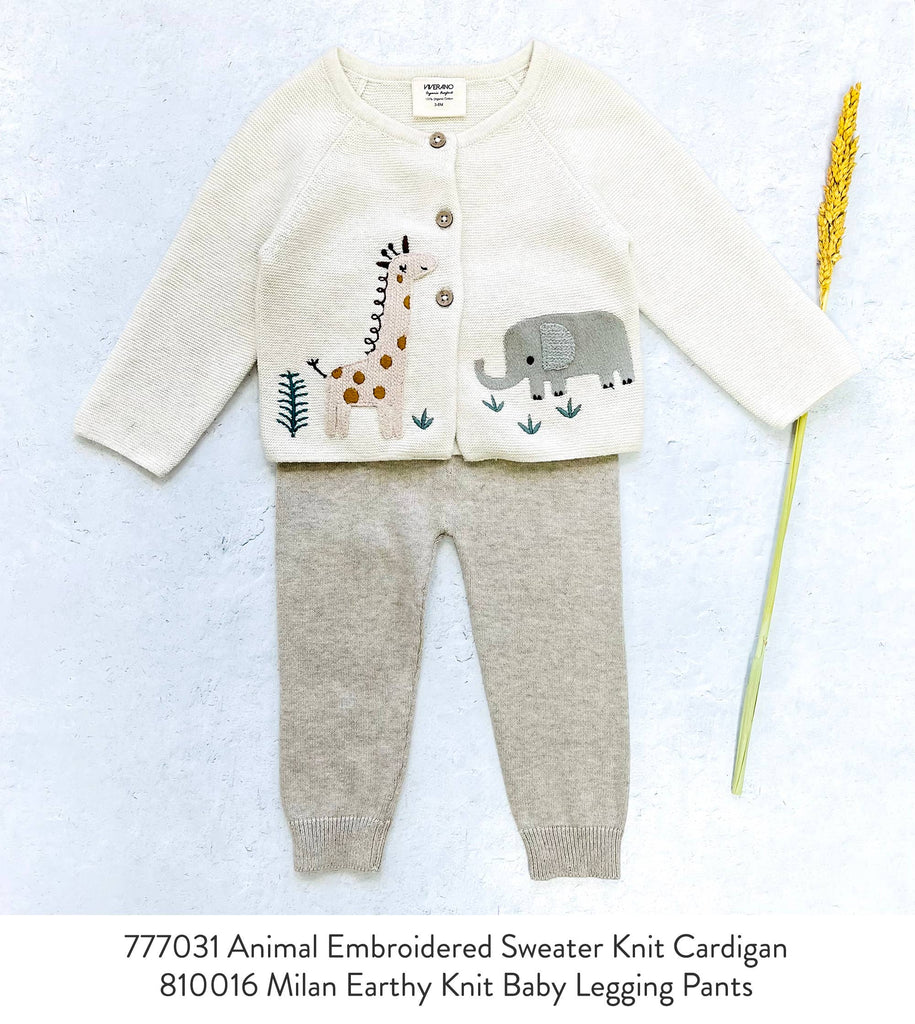 Milan Earthy Baby Sweater Knit Legging Pants (Organic Cotton)
