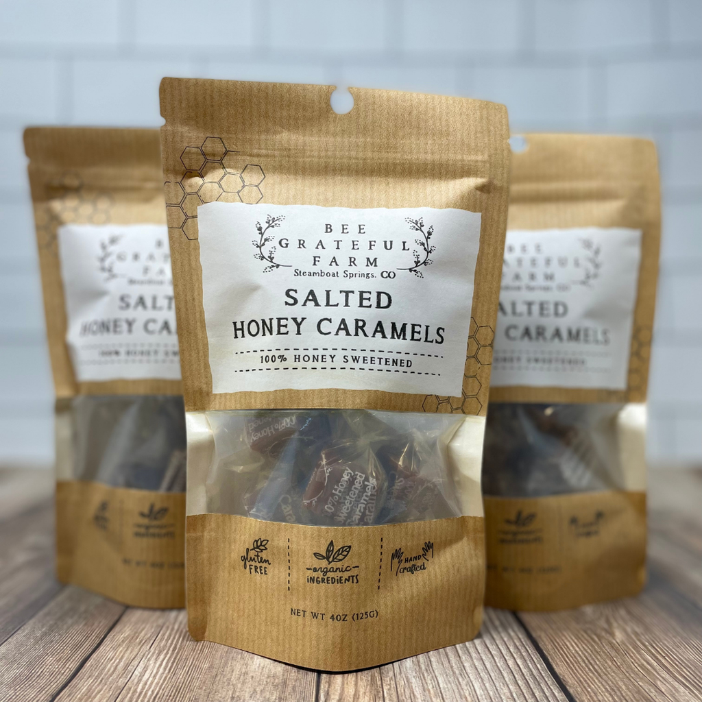 Salted Honey Caramels-100% Honey Sweetened