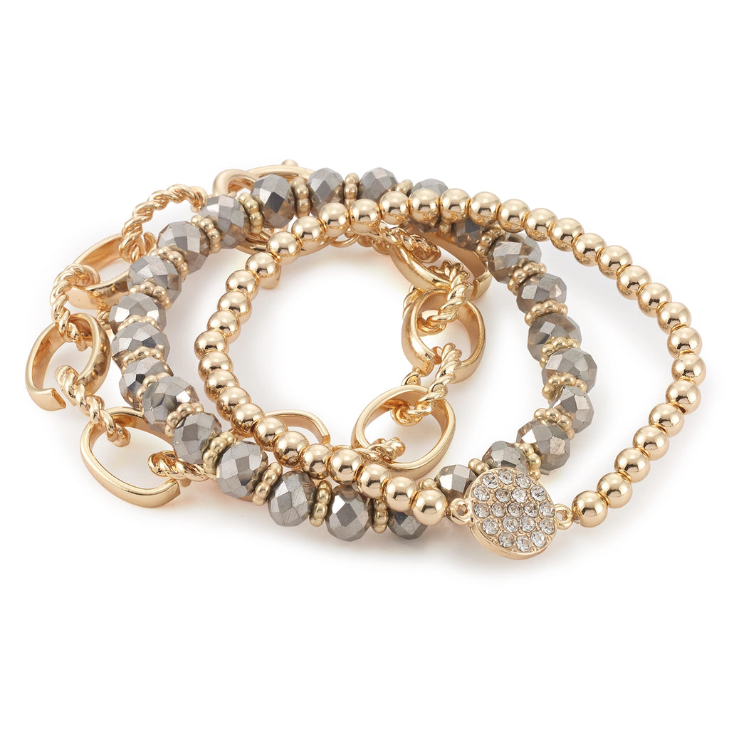 Three Piece Beads & Link Bracelet