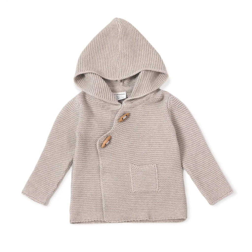 Organic Cotton Hooded Sweater Knit Jacket