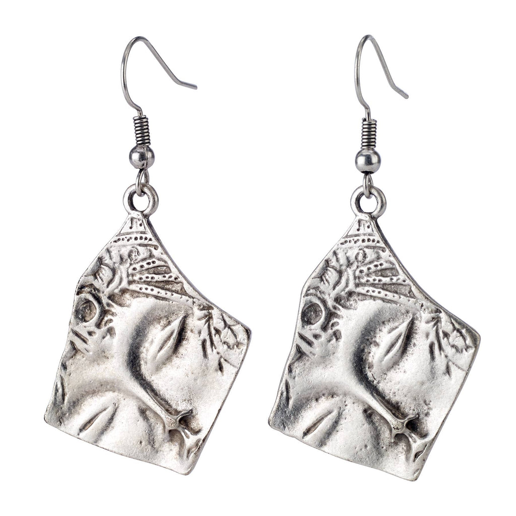 Vintage silver collection - Relic Mask Face Earrings