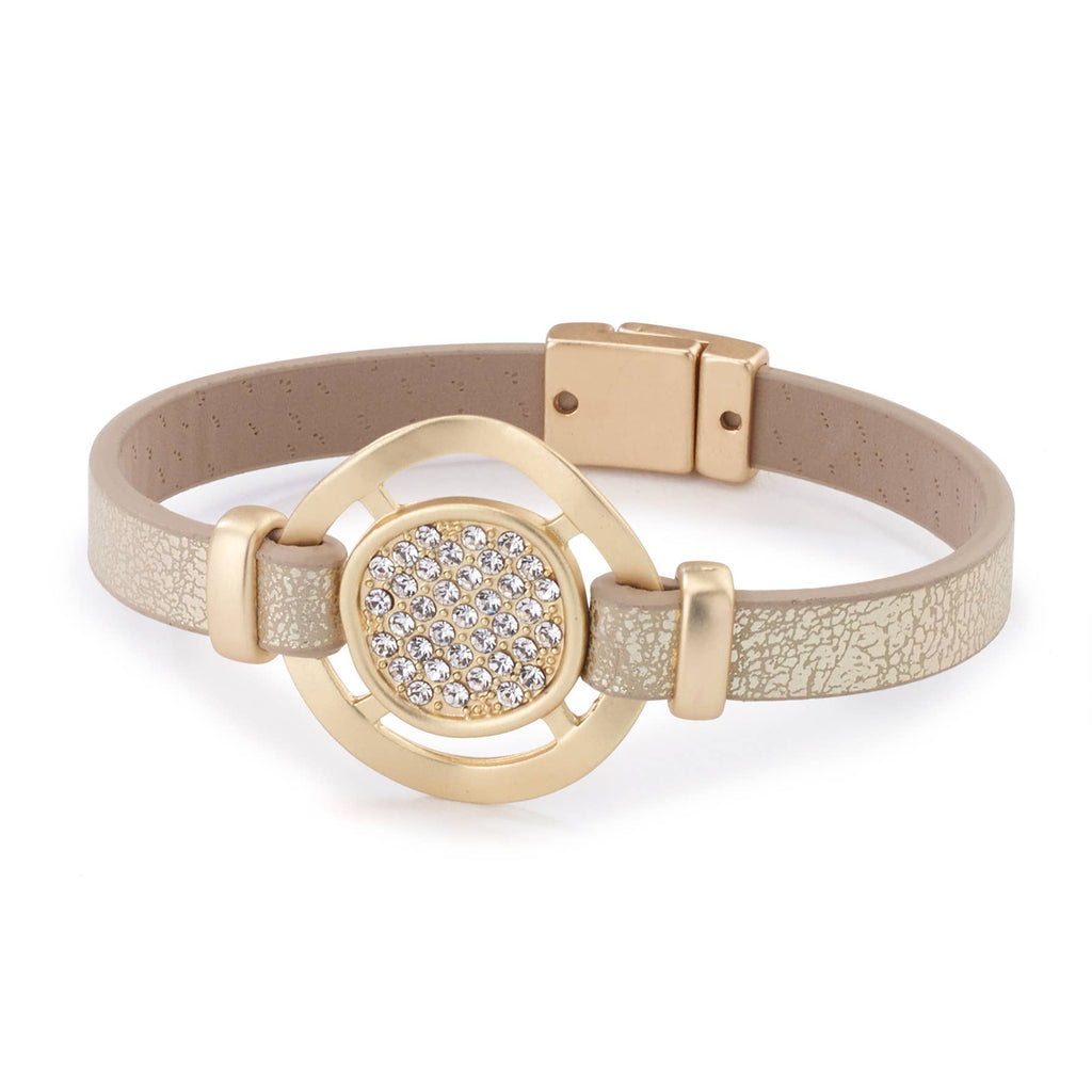 Round pave' magnetic bracelet