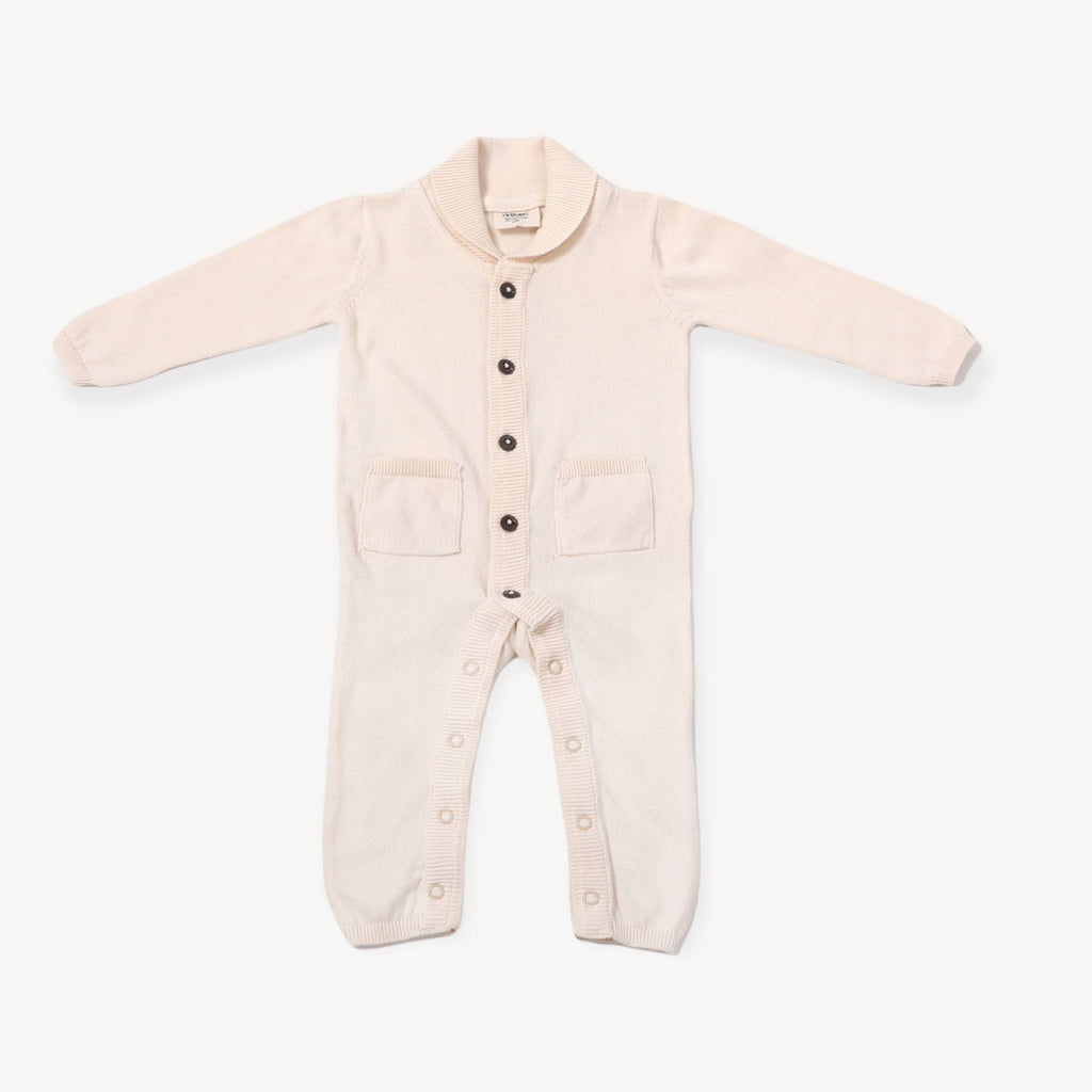 Shawl Sweater Knit Organic Cotton Jumpsuit
