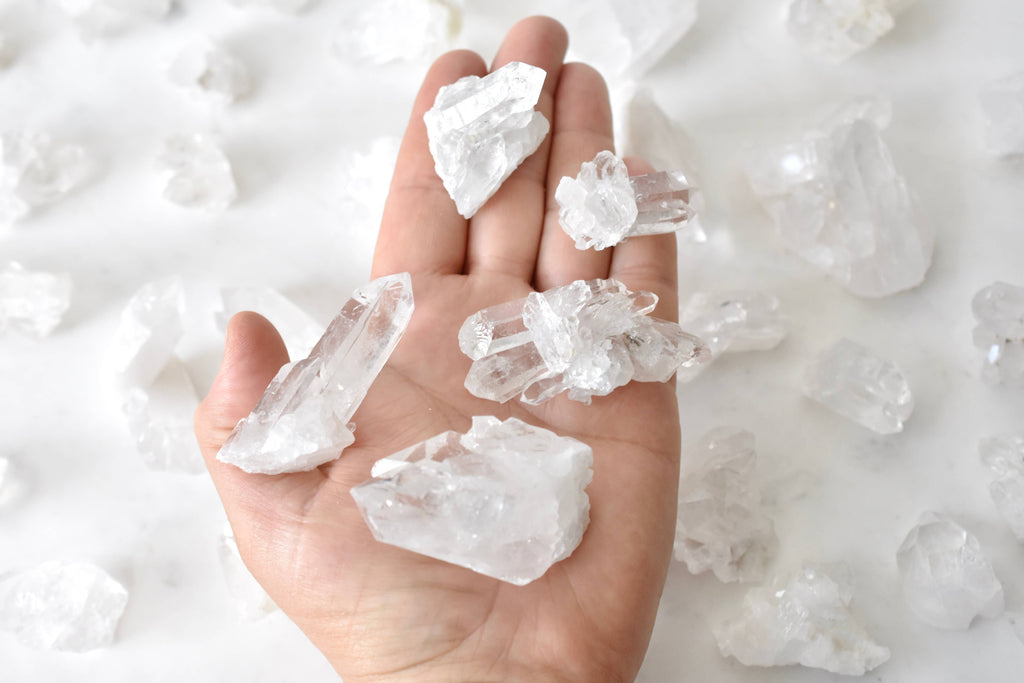 Clear Quartz Crystal Clusters - Natural Brazilian Minerals