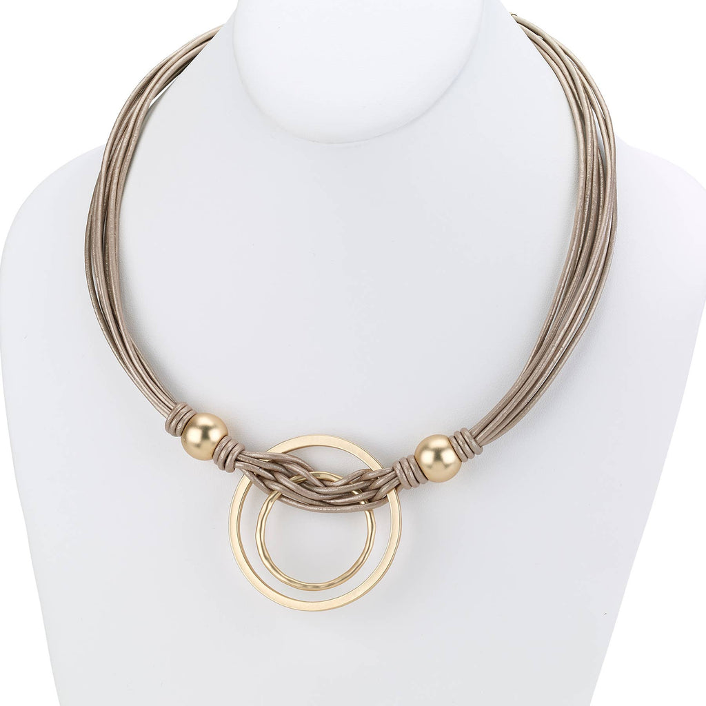 Leather Link Necklace