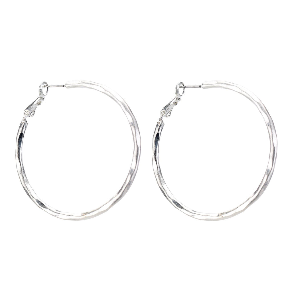 Hammered Hoop Earring