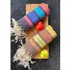 Guest  Fouta Towel - Honeycomb Multicolor Stripe