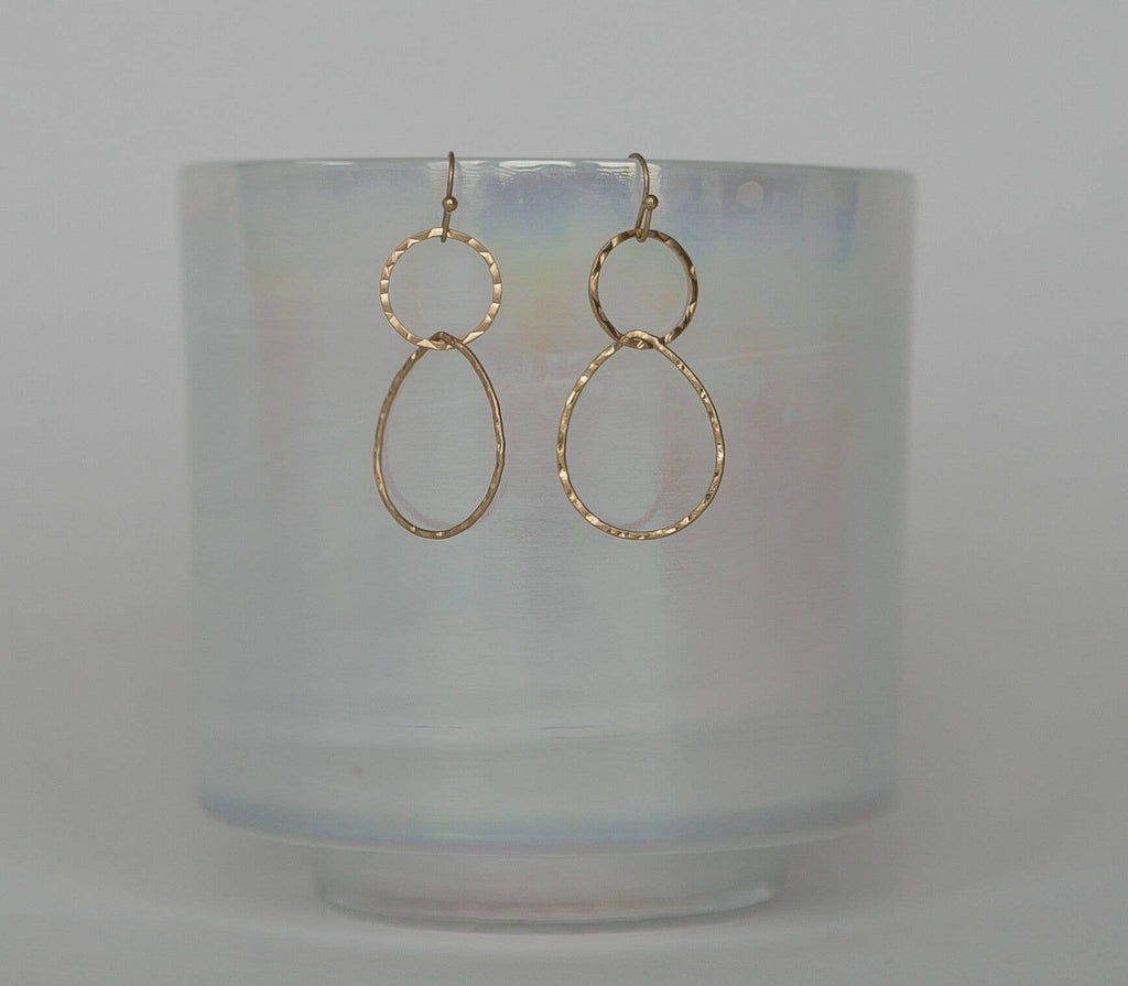 Hammered Double Hoop Earring