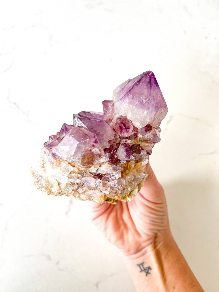 Rich Purple Amethyst Cactus Spirit Quartz Specimen
