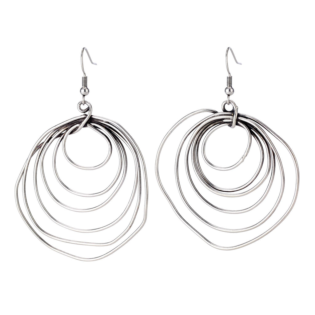 Vintage silver collection - Multi Wire Hoop Earrings