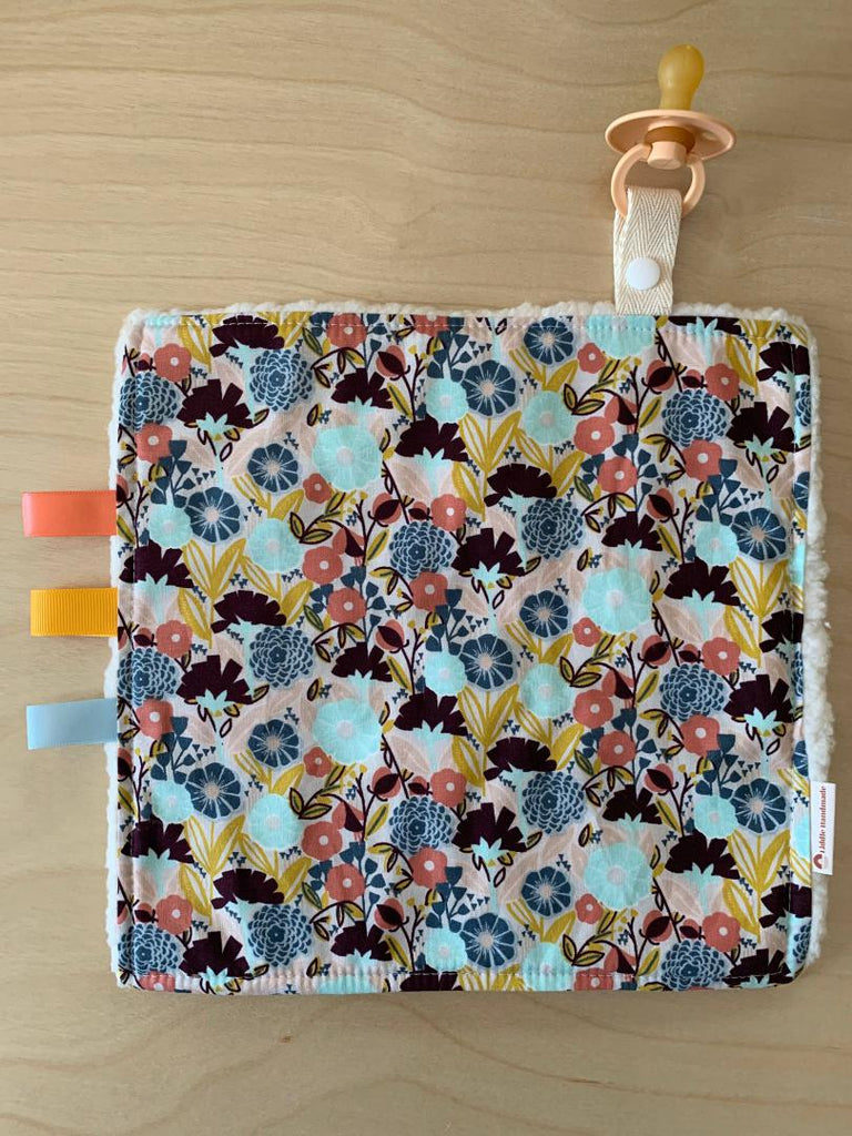 Pacifier/Teether Blanket - Coral Floral