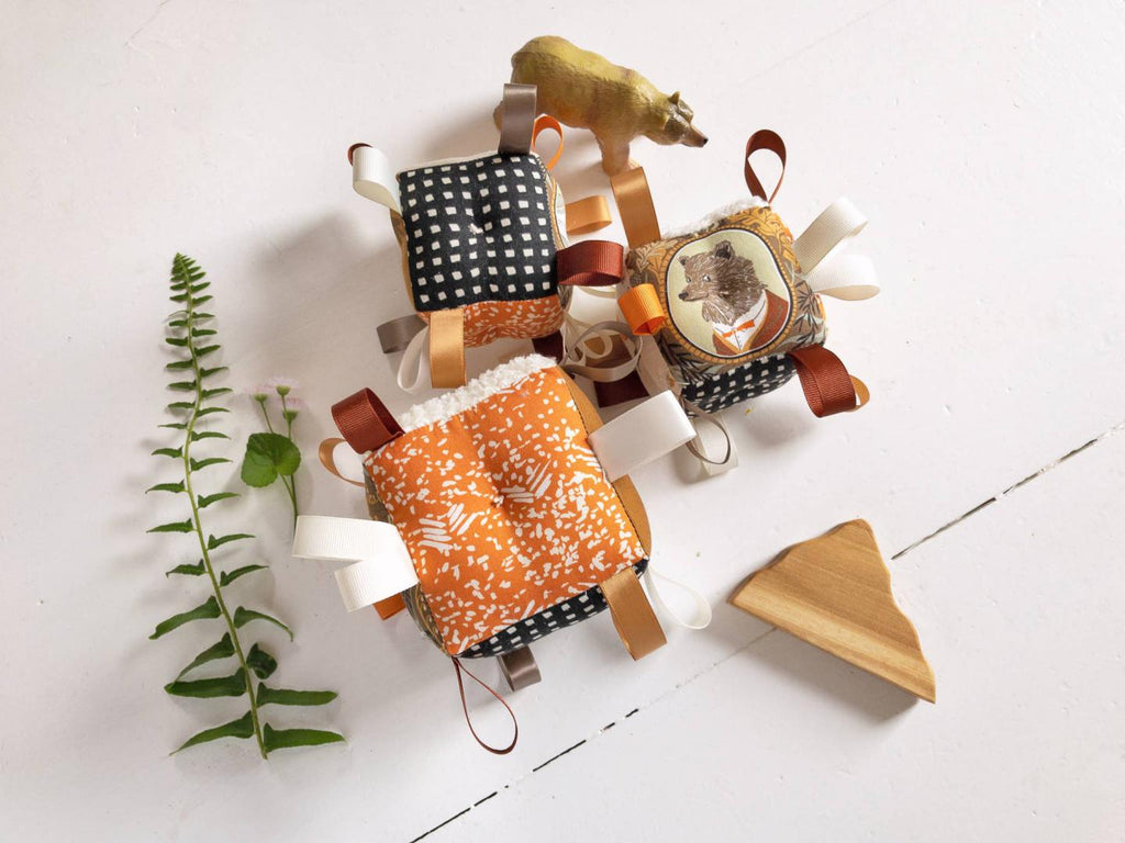 Baby Sensory Block - Woodland Animals Storybook Pattern