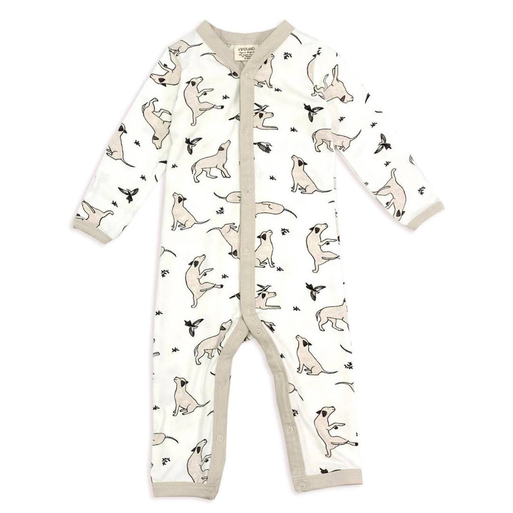 Dog & Hummingbird Coverall Romper (Organic Cotton)
