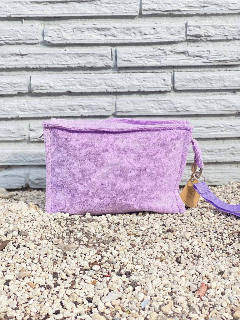 Small Terry Pouch Plastic Lined - Lilac