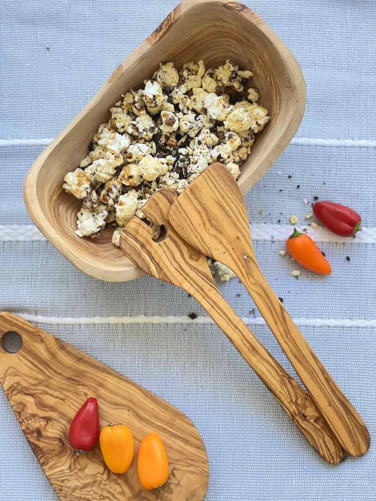 Olive Wood Rustic Salad Bowl