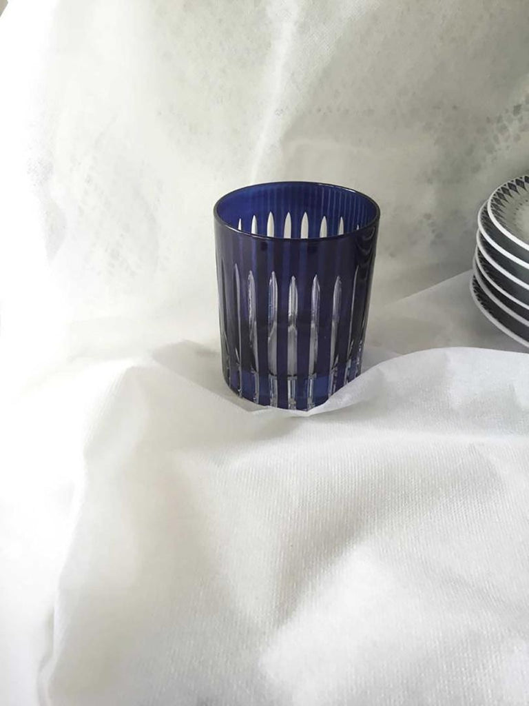 Set of 6 Drinking Glasses Carved "Versaille"