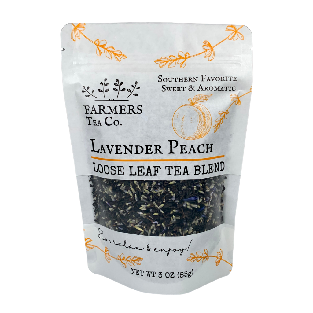 FARMERS Tea Co. Lavender Peach Black Tea, Loose Leaf Tea Blend